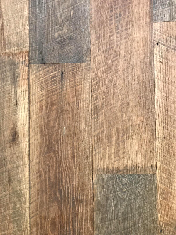 rough face tobacco barn oak reclaimed wood flooring close up