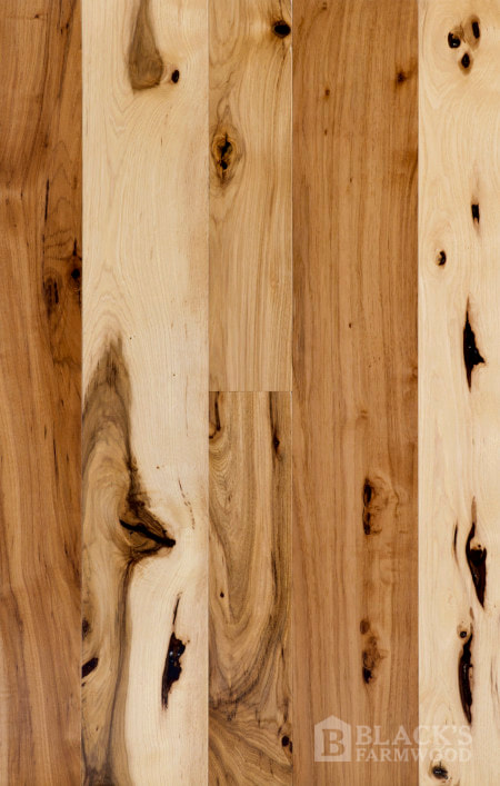 hickory wood flooring close up