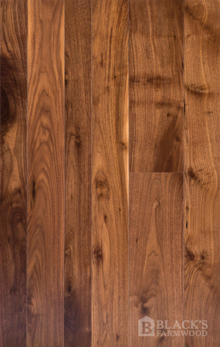 black walnut wood flooring close up